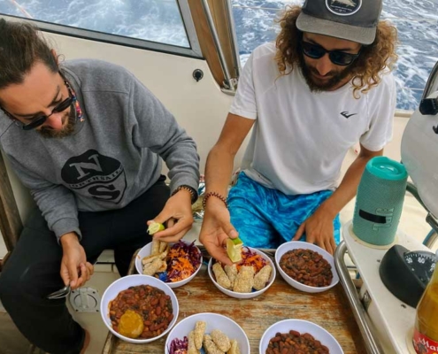 dinner1 crossing_atlantic_sailing_eastbound