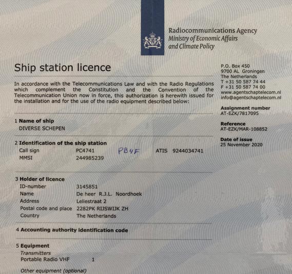 license-dutch-vhf license dutch vhf